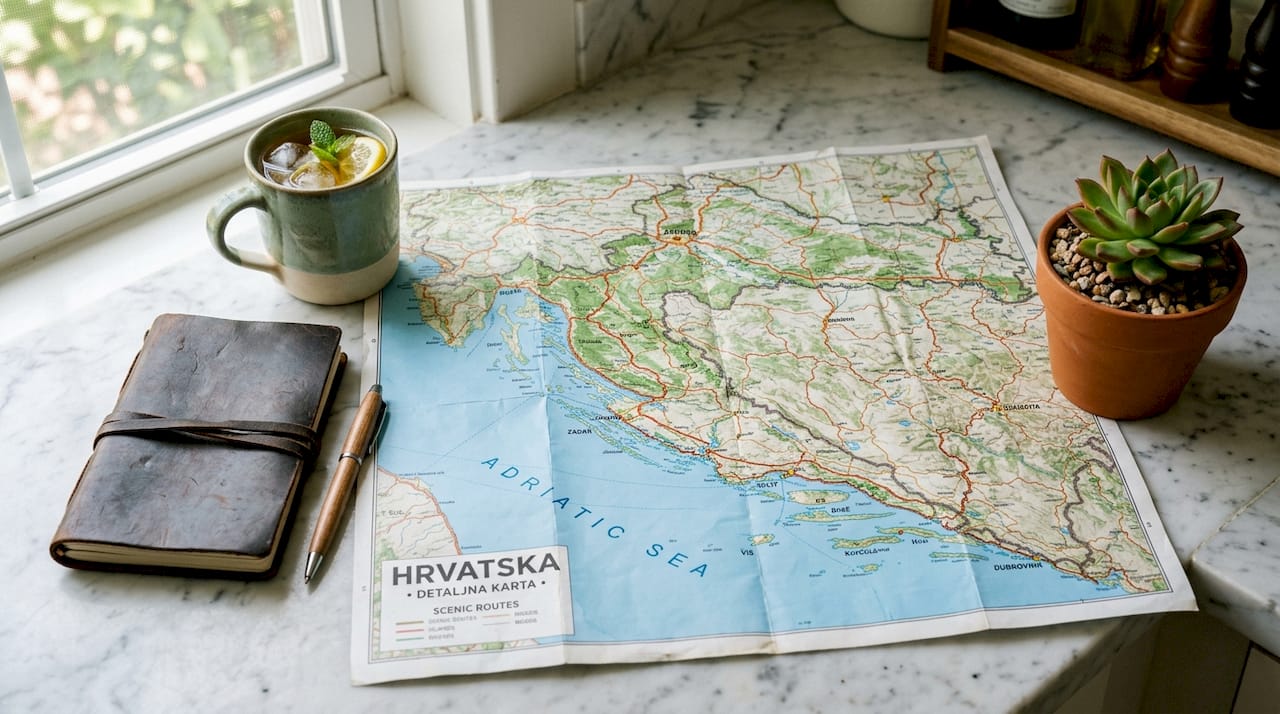 Map and travel tools for scenic routes planning