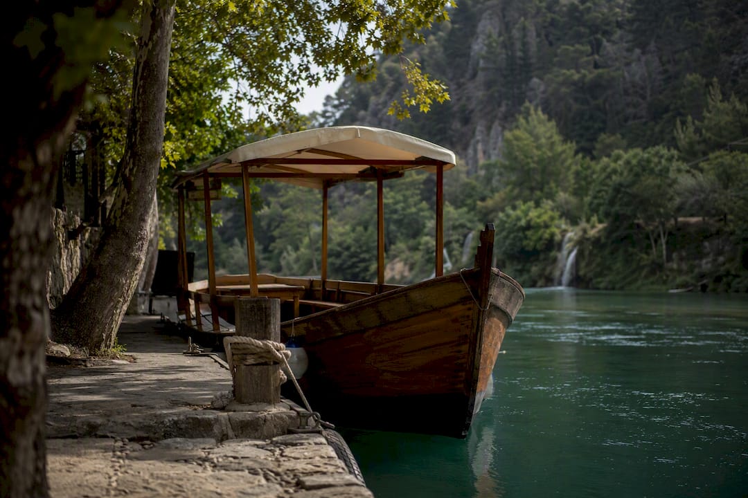 Boat dock at Krka National Park entrance