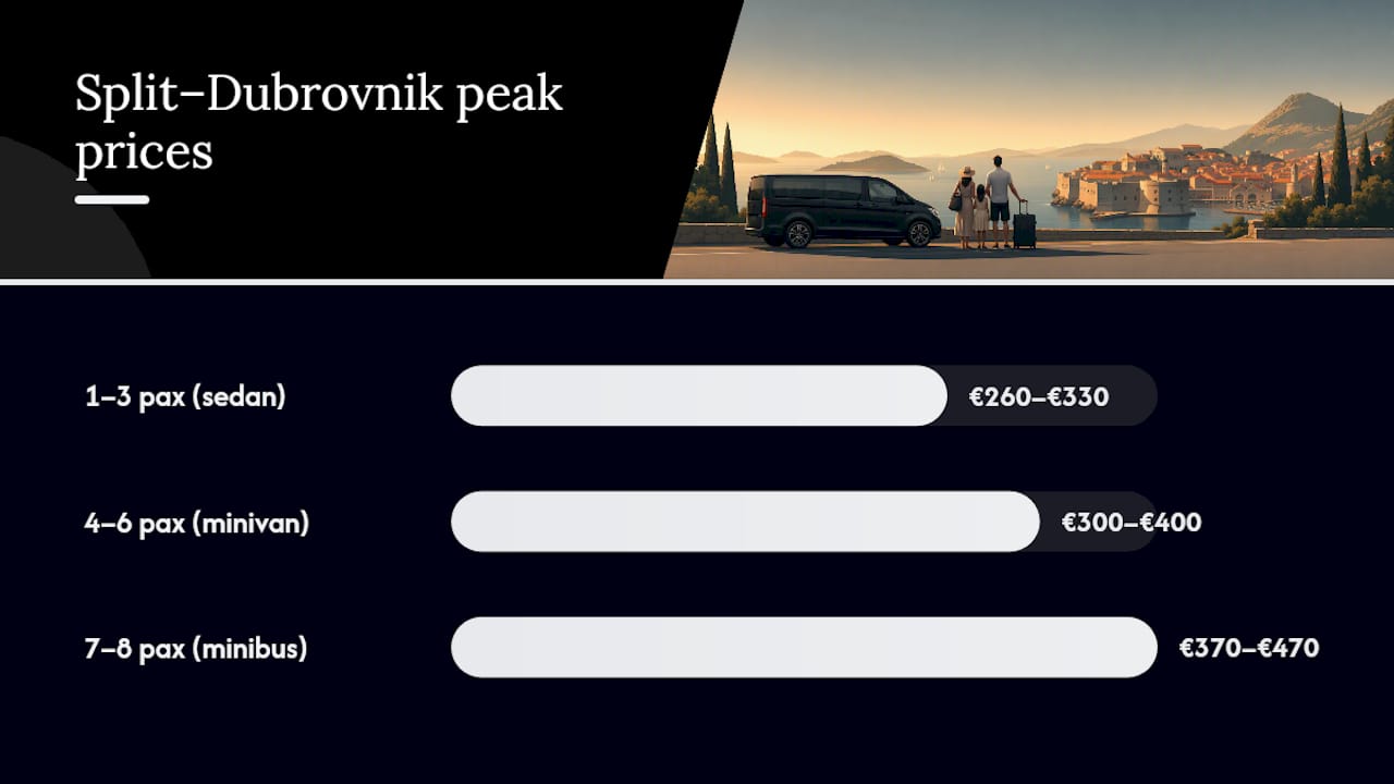 How Much Does a Split Dubrovnik Transfer Cost? — overview diagram