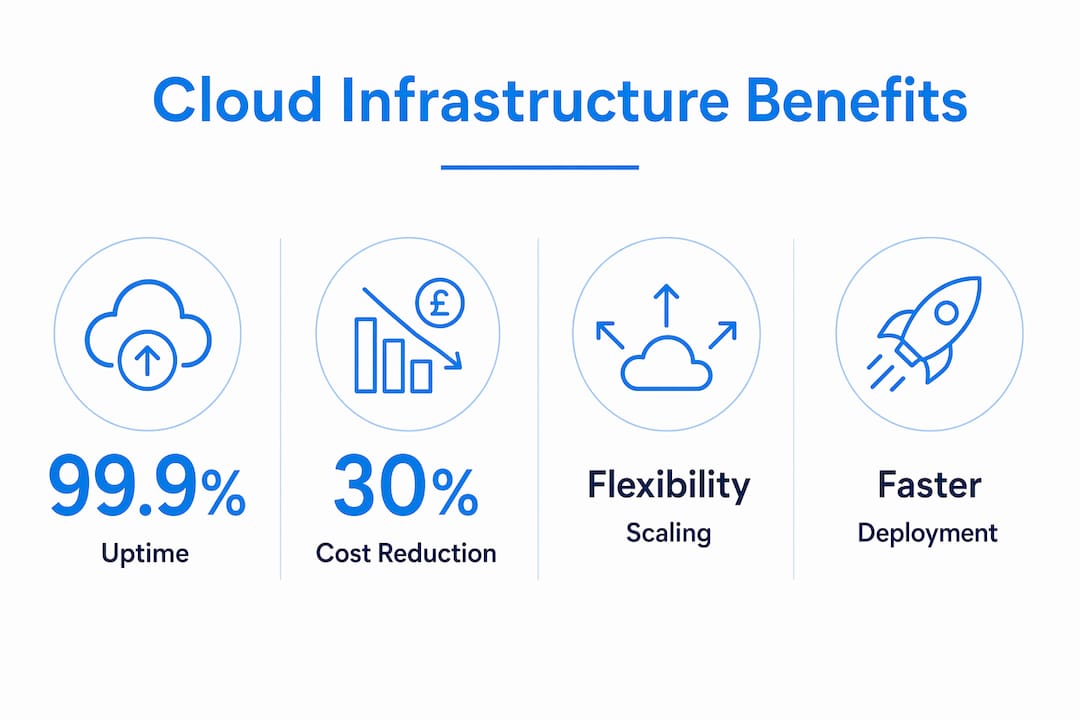 Infographic highlighting benefits of cloud infrastructure