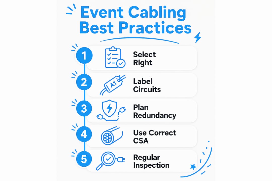 Infographic illustrating cabling best practices