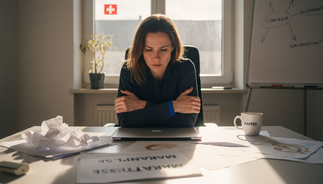 Unternehmer ist enttäuscht, weil das geplante Meeting nicht zustande gekommen ist.