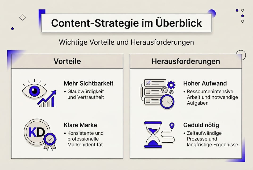 Infografik: Chancen und Stolpersteine einer erfolgreichen Content-Strategie