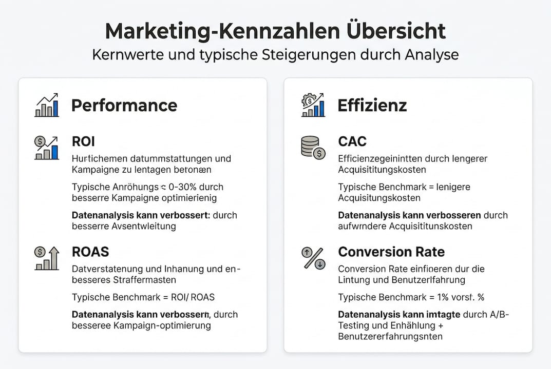 Infografik: Wichtige Marketing-Kennzahlen und Ansatzpunkte zur Optimierung