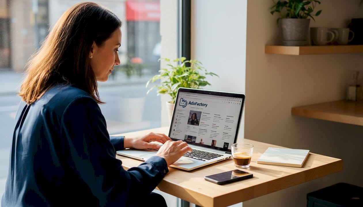 Eine Frau stöbert im Online-Shop und lässt sich von den empfohlenen Produkten inspirieren.