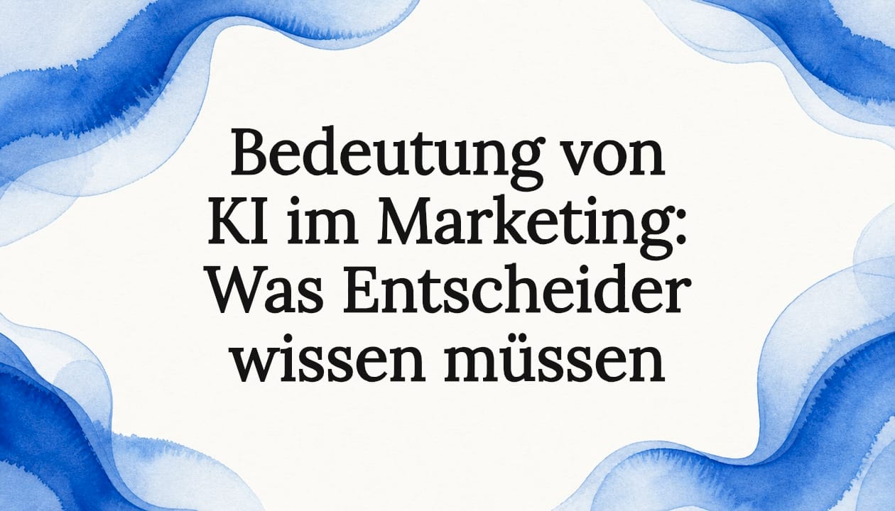 Stilvolle Titelgrafik mit einem Rahmen in blauer Aquarelloptik