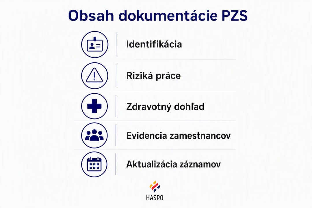Prehľadná infografika s obsahom dokumentácie PZS