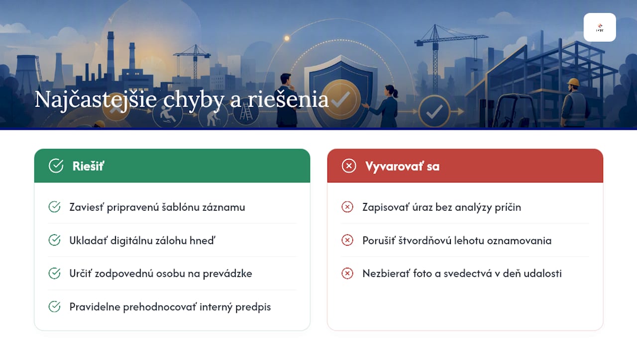 Chyby, ktoré vidíme pri kontrolách najčastejšie — overview diagram