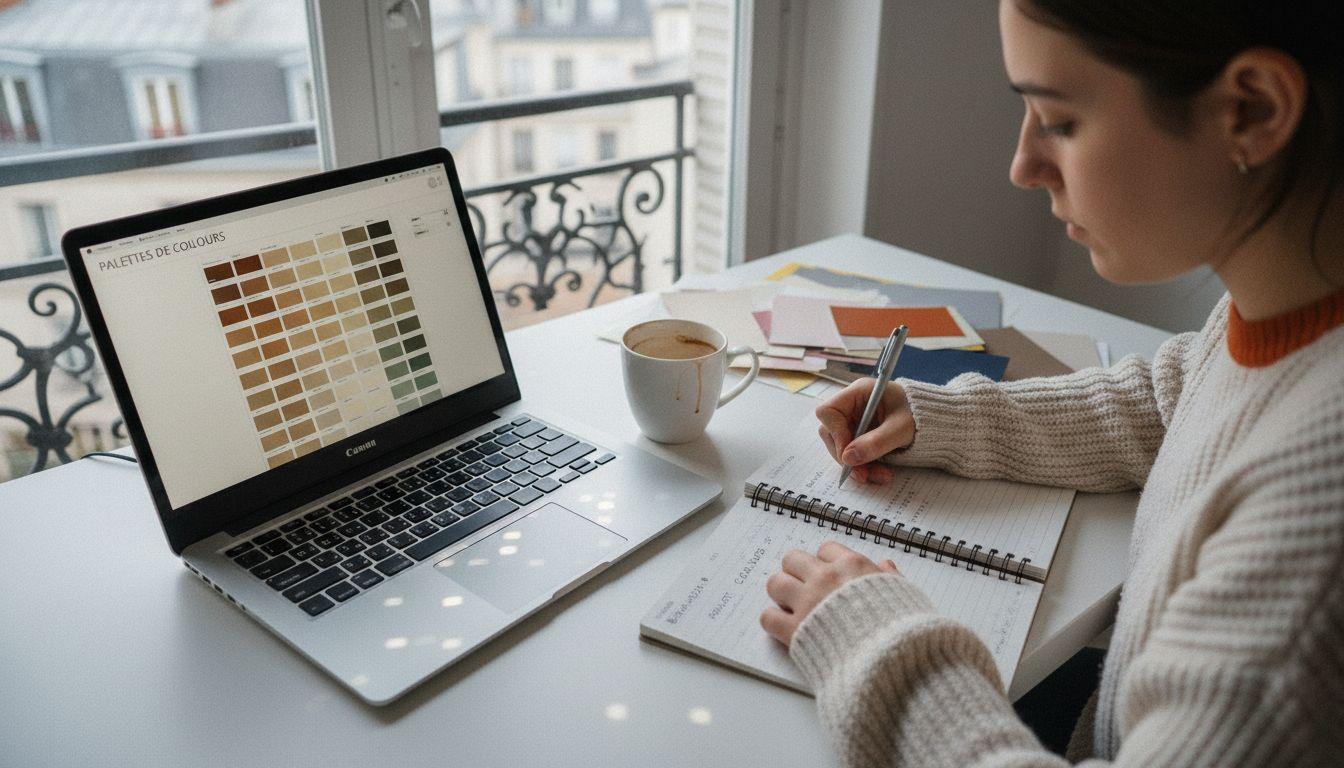 Un graphiste à la recherche de la palette idéale pour le site web d’une PME.