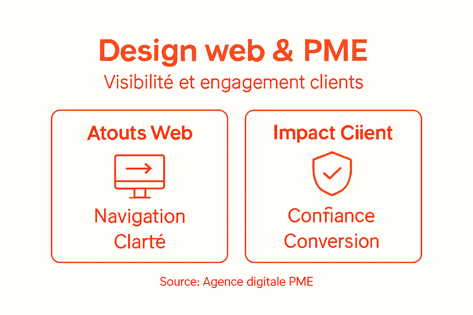 Découvrez en infographie comment le design web peut booster la visibilité des PME.