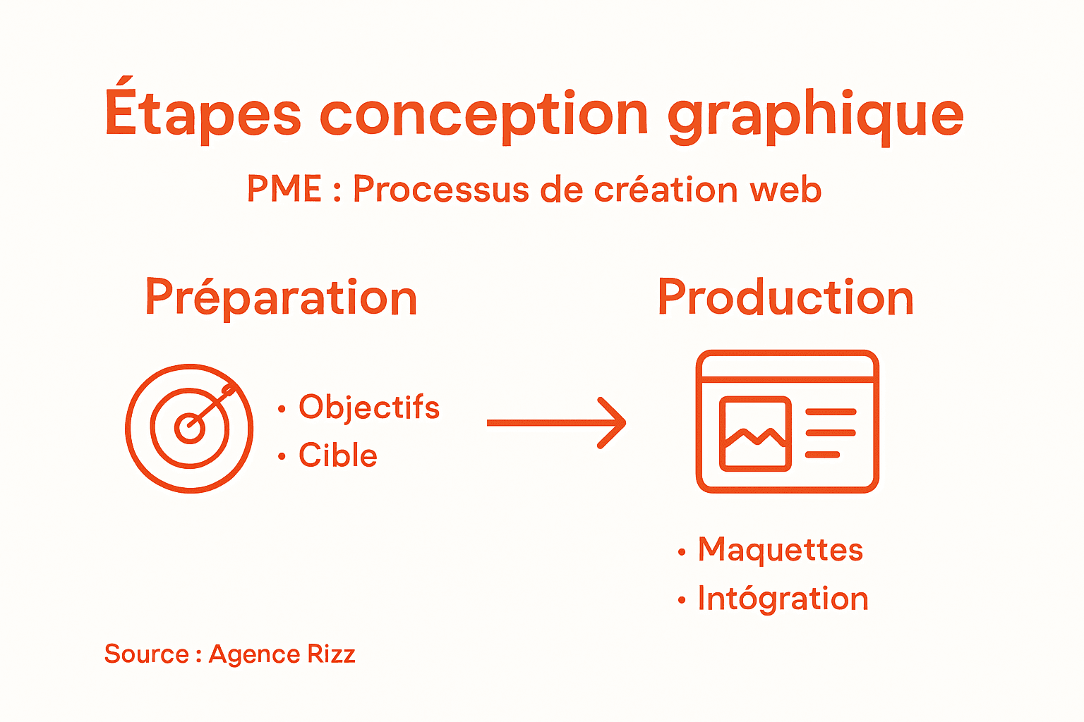 Les grandes étapes de la création graphique pour les PME sur le web en un coup d’œil