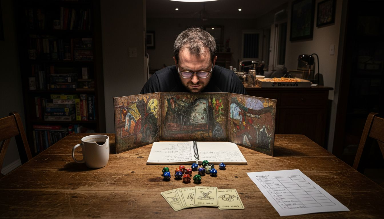 Dungeon Master running immersive game session