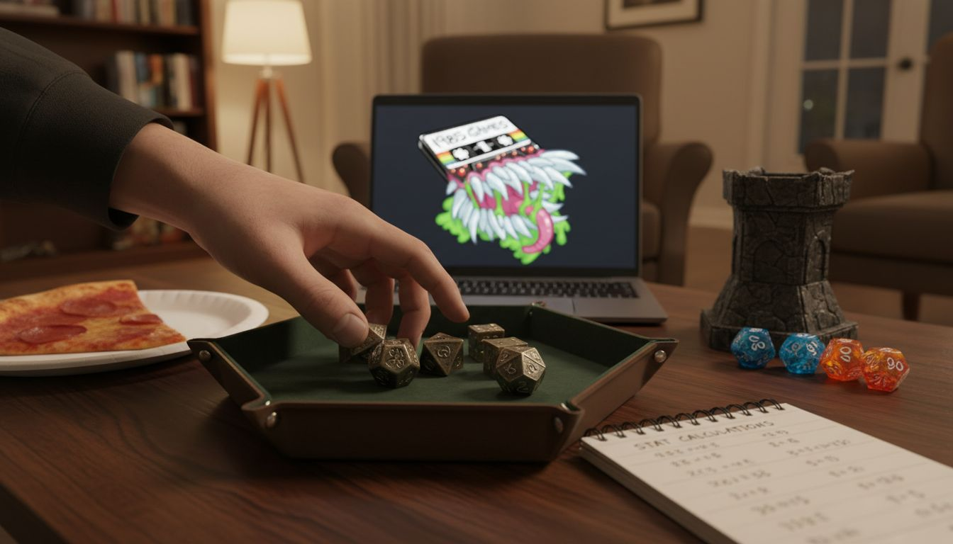 Close-up of hand rolling premium metal dice