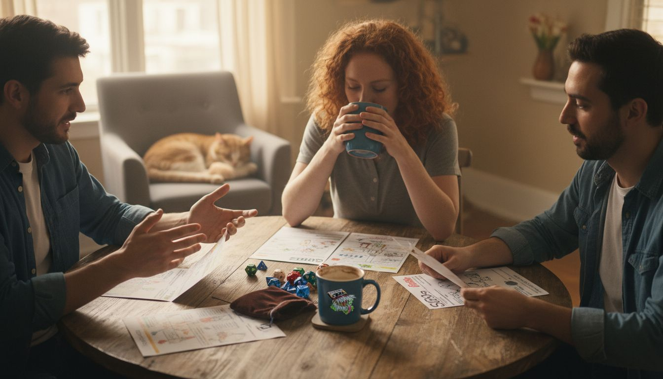 Friends sharing DD character backstories