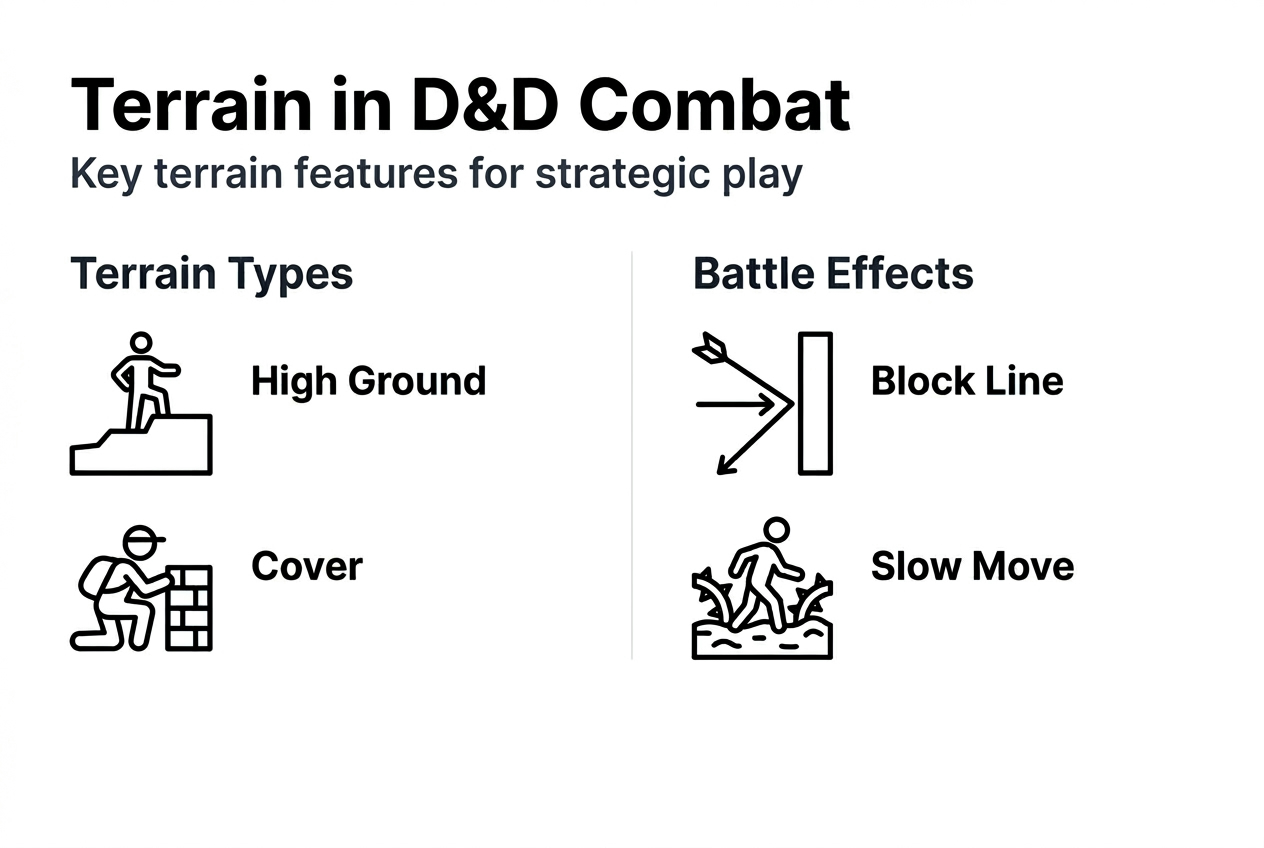 Infographic summarizing terrain effects in DD