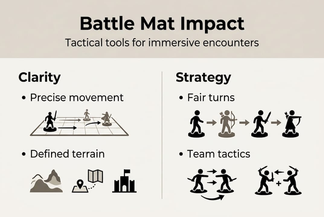 Infographic showing battle mat tactical strengths