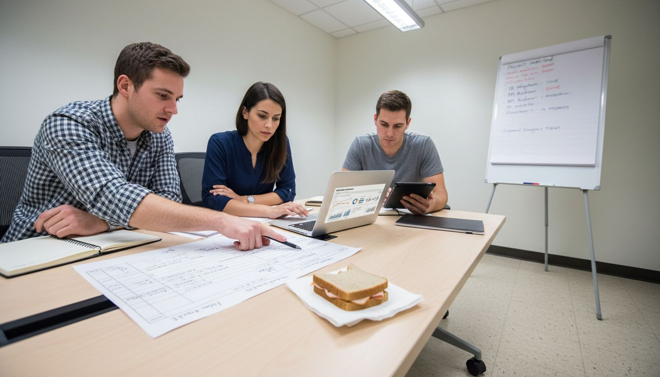 Team executing technology project rollout