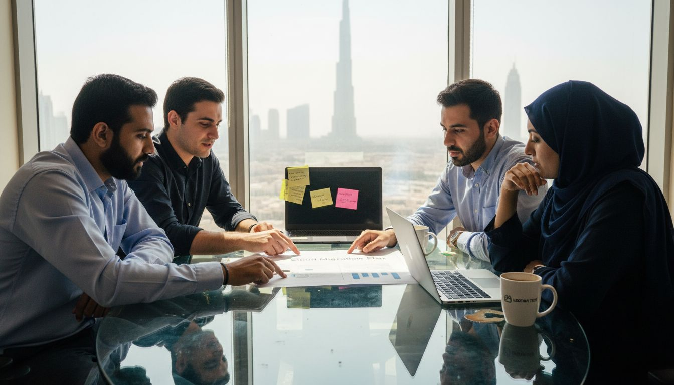 IT team discusses cloud and AI strategy