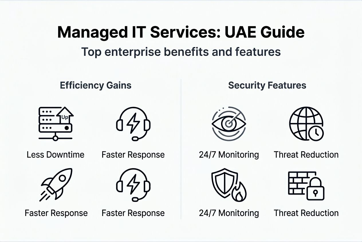 Infographic showing managed IT services benefits