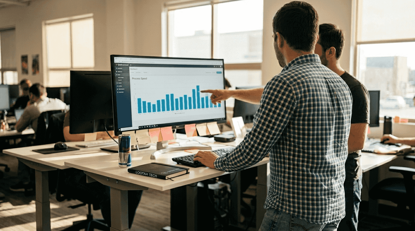 IT team checking Spark analytics