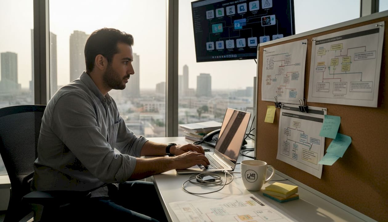 IT manager updating B2B tech tools