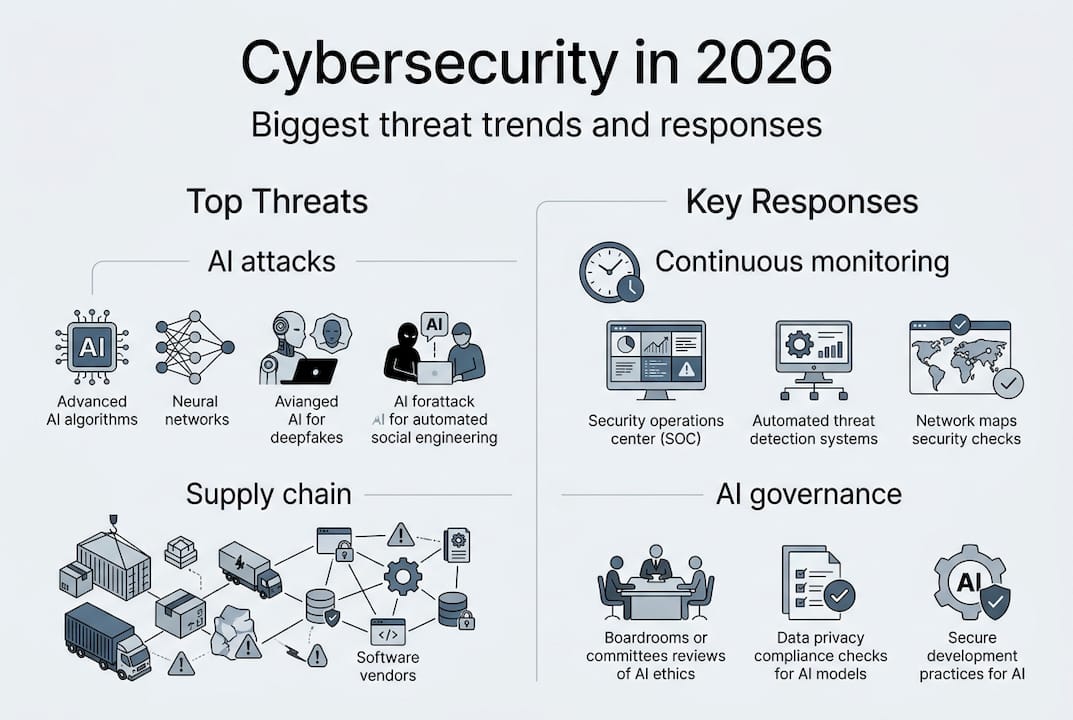 Infographic: top threats and responses in 2026