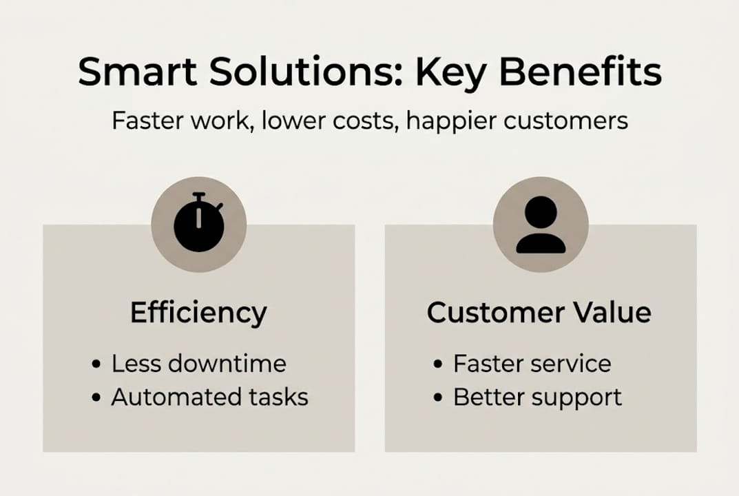 Infographic showing smart solutions benefits