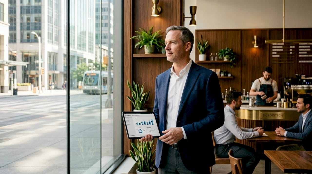 Business leader weighing technology investment