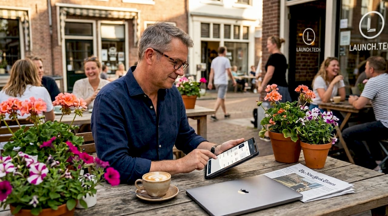 User interacting with embedded finance app