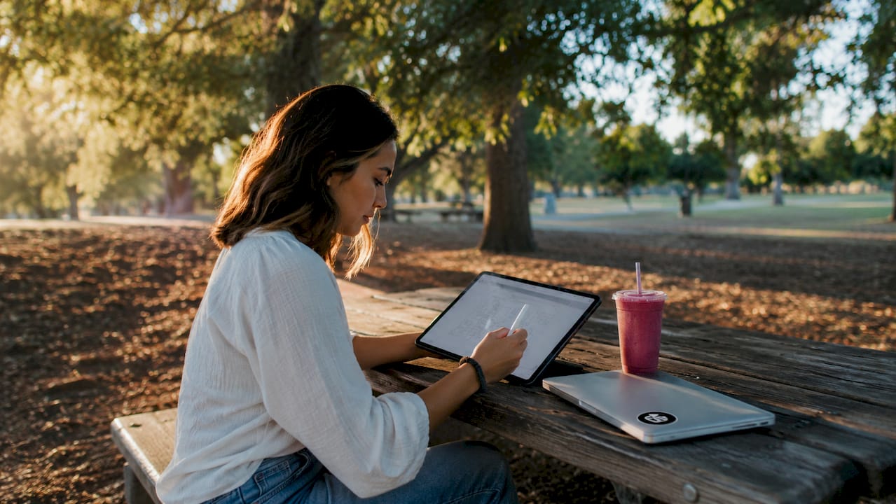 Focused designer sketching app workflow phases