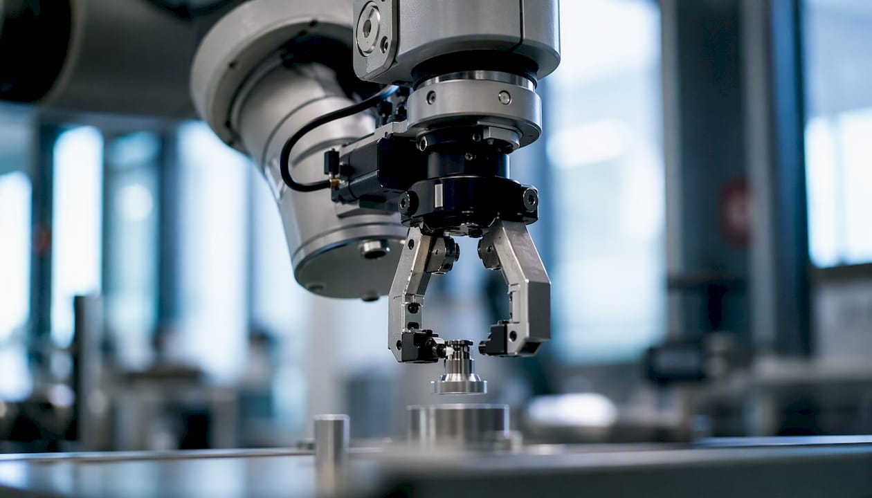 Robot arm end effector holding component