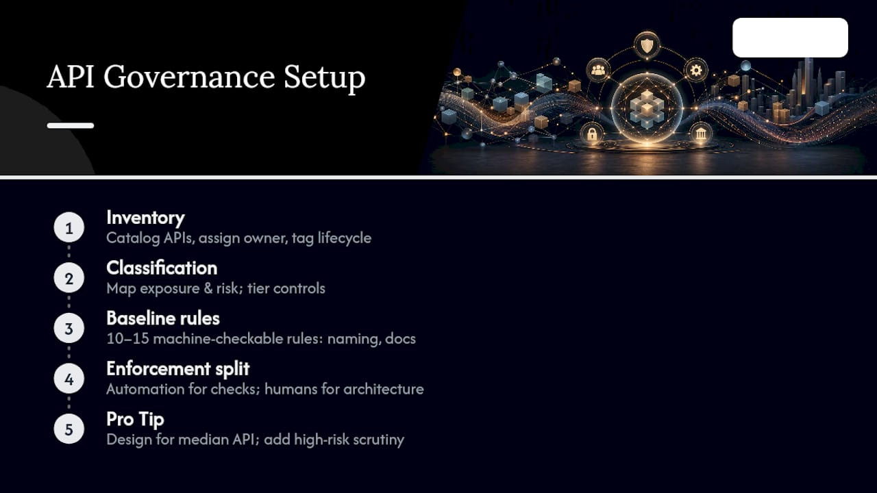 Setting Up API Governance and Lifecycle Management — overview diagram