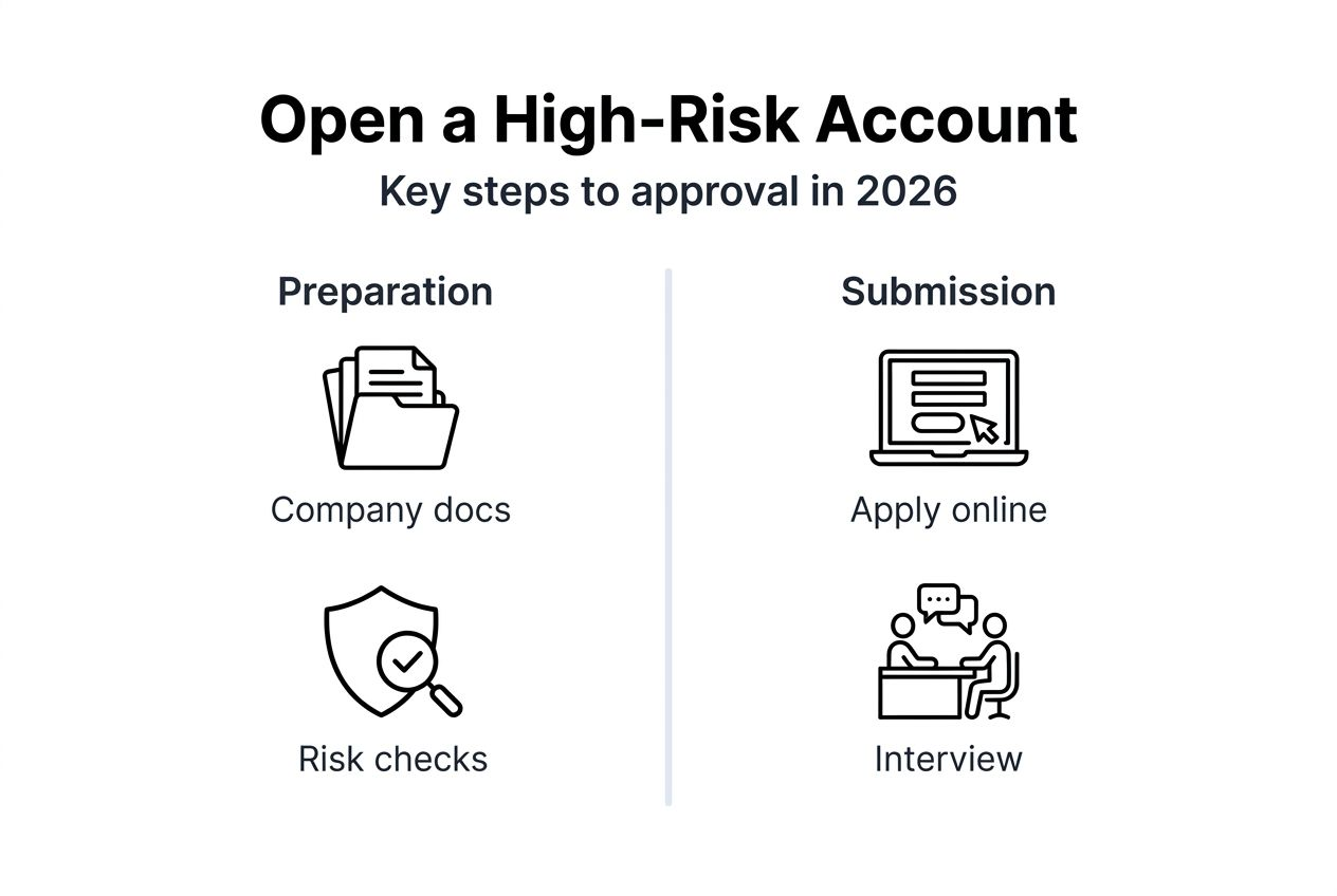 Infographic steps for high-risk bank application