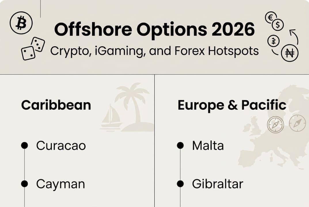 Infographic comparing key offshore jurisdictions