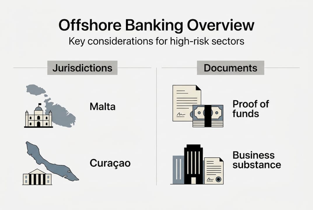 Offshore banking infographic key points