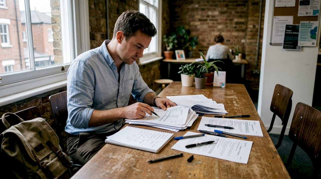 Analyst organizing multi-jurisdiction banking files