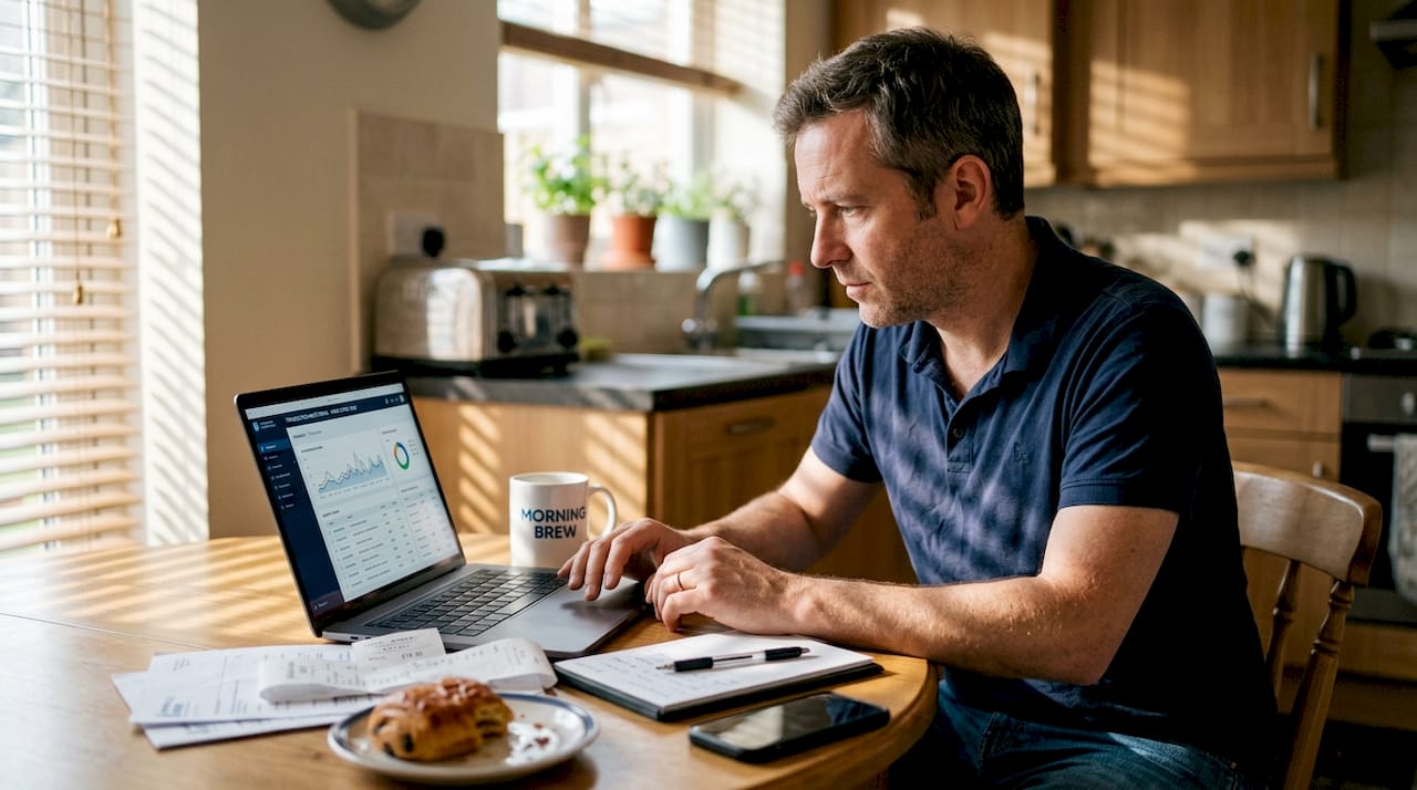 Analyst checks casino payment transactions at home