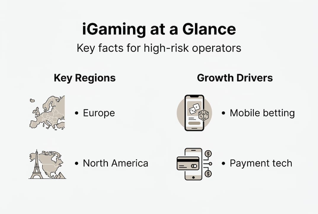 Infographic summary of iGaming market key facts