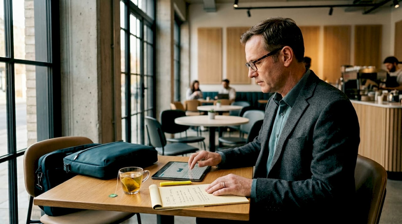 Bank manager checking crypto compliance reports