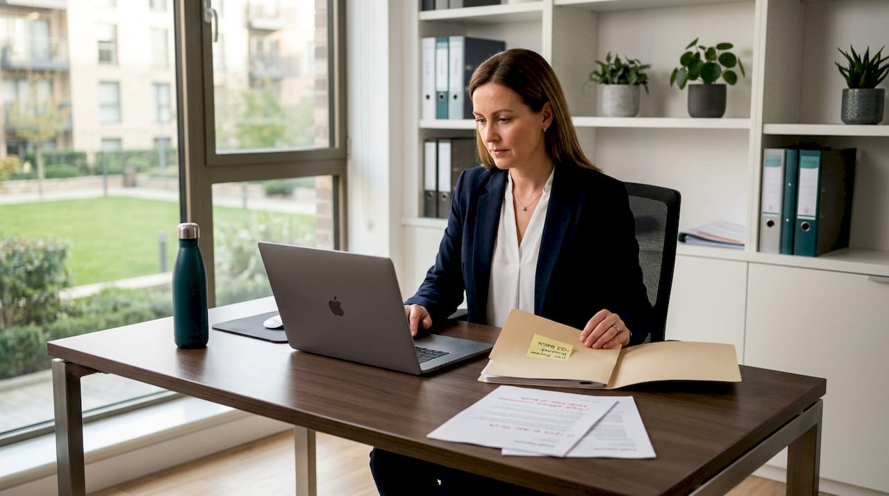 Compliance analyst uploading client documents