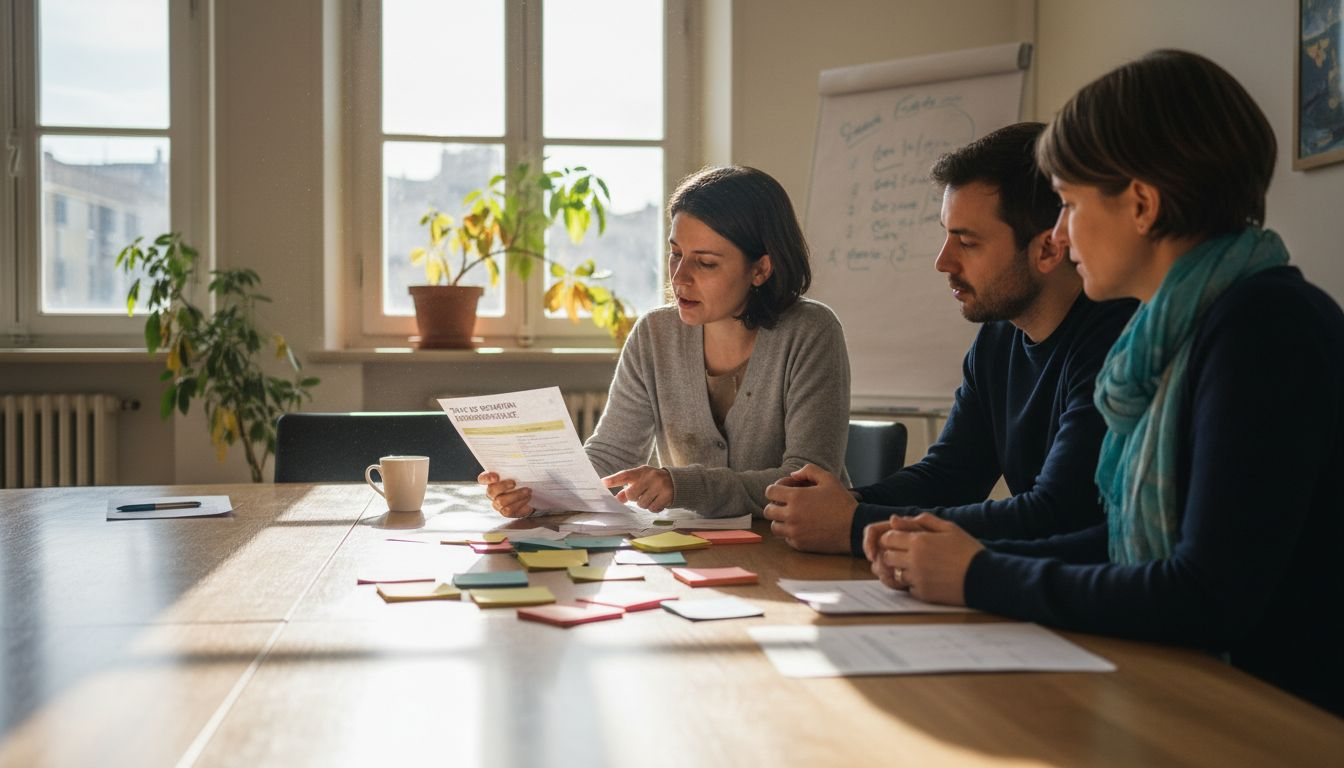 L’équipe RH passe en revue les documents liés à l’audit sur la diversité.