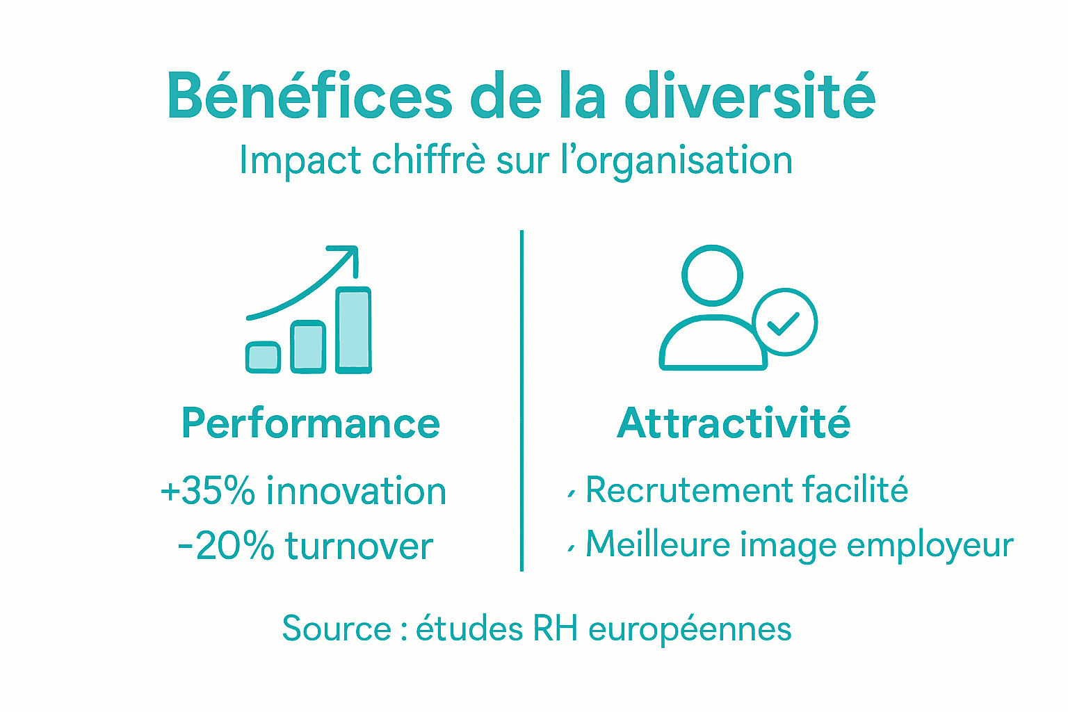 Visuel mettant en avant les avantages de la diversité
