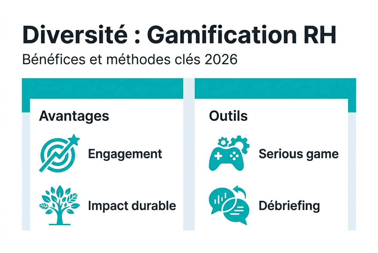 Infographie : comment la gamification favorise la diversité au sein des équipes RH