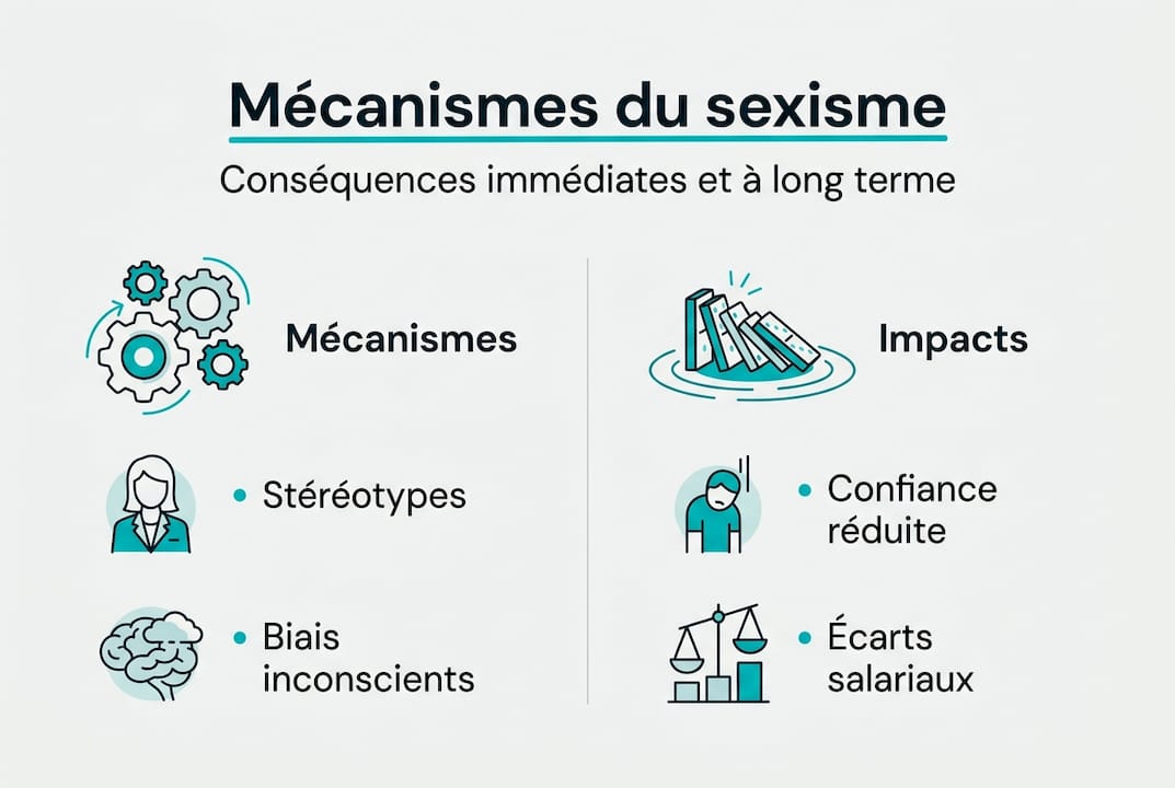 Infographie : Comprendre comment le sexisme s’installe et agit en entreprise