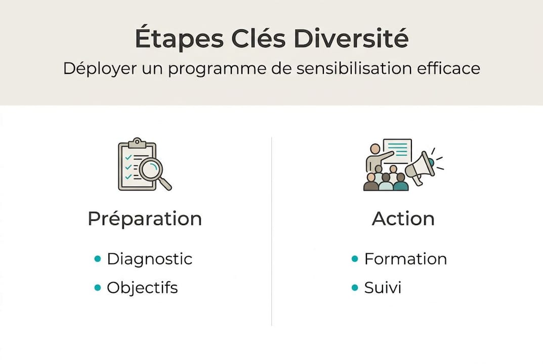 Infographie : les grandes étapes pour promouvoir la diversité