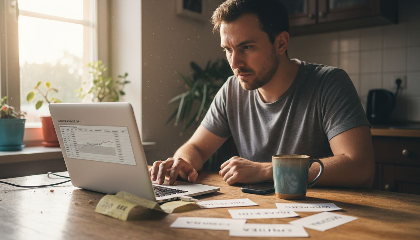 tronos Kompletný sprievodca Google reklamou pre firmy 1 Muž analyzuje kľúčové slová a podľa výsledkov upravuje rozpočet na reklamu.