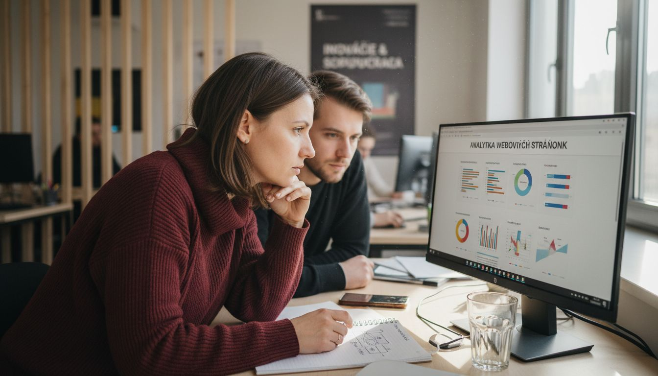 Kolegovia si pri stole vymieňajú názory na výsledky SEO analýz a diskutujú o tom, ako zlepšiť viditeľnosť webu.