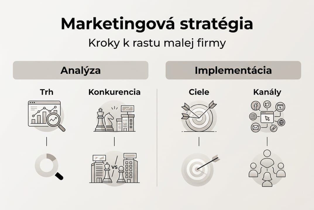 Prehľad najdôležitejších krokov v marketingu v prehľadnej infografike