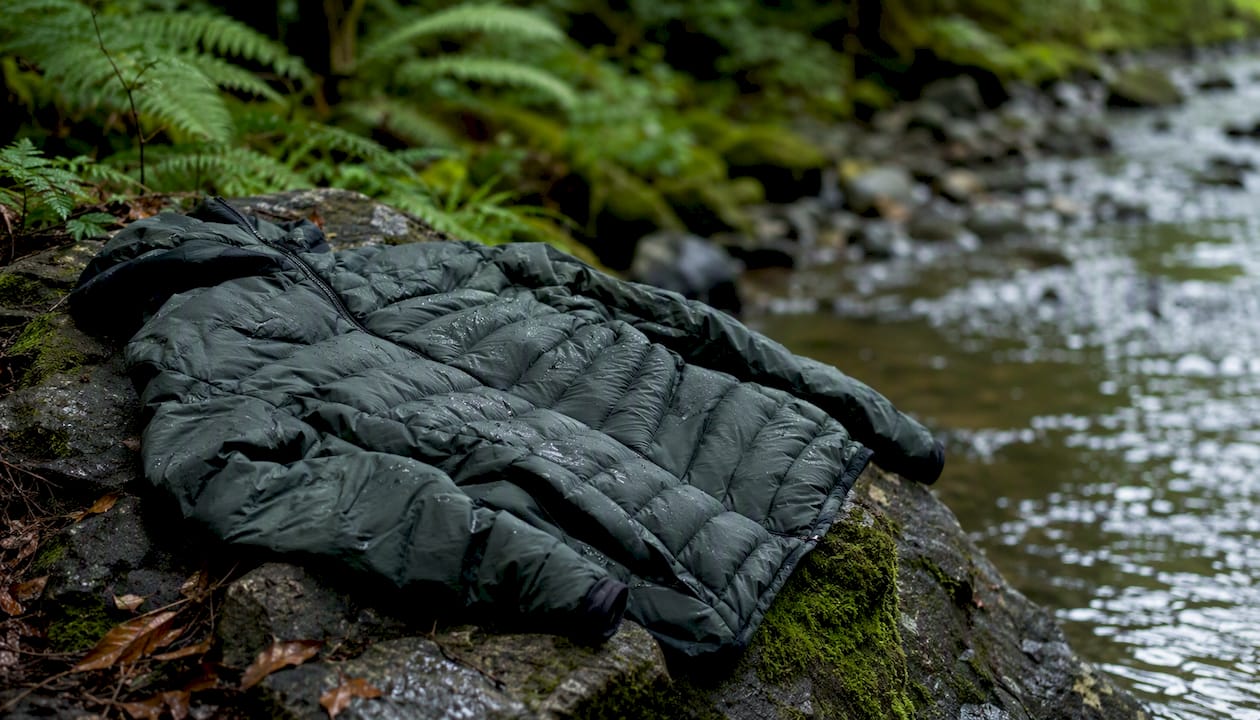 Mid-layer insulated jacket loft on branch