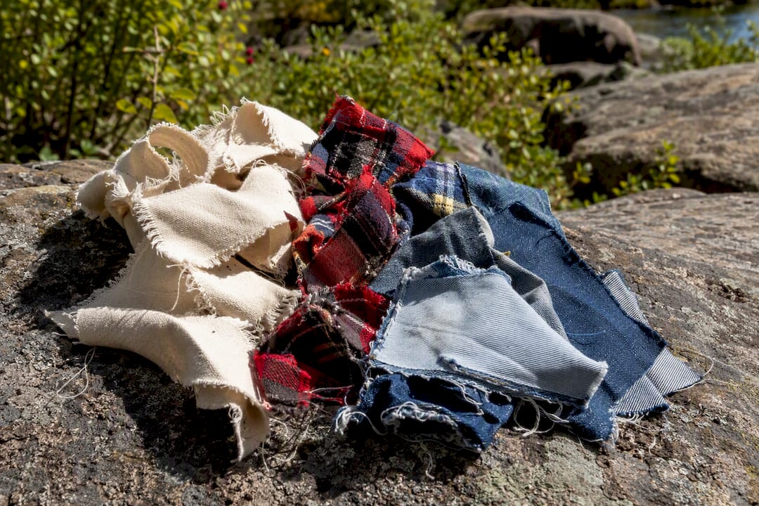 Various cotton fabric scraps for char cloth